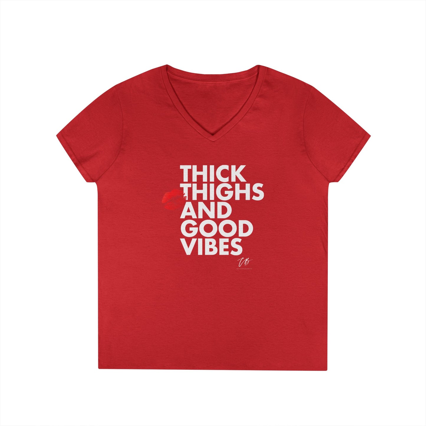 "Thick Thighs and Good Vibes" Women's WHITE TEXT Graphic Shirt